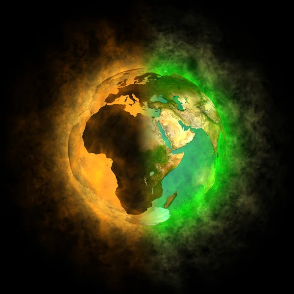 2012 - Transformation de la Terre - Europe, Asie, Afrique Photo De Stock