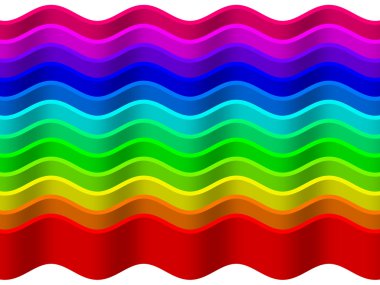 Rainbow wave background clipart