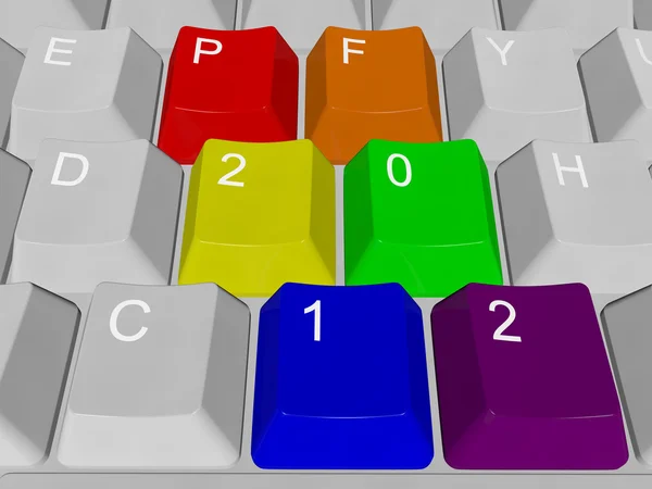 PF 2012 pc klávesy — Stock fotografie
