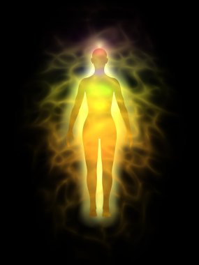 Human aura - woman clipart