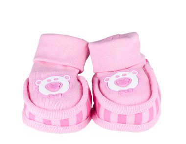 Pink baby shoes clipart