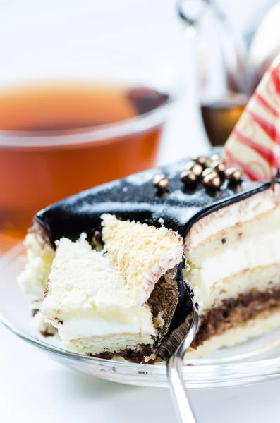 Bit choklad tårta — Stockfoto