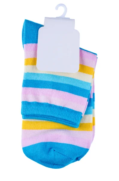 Vícebarevné proužkované ponožky — Stock fotografie