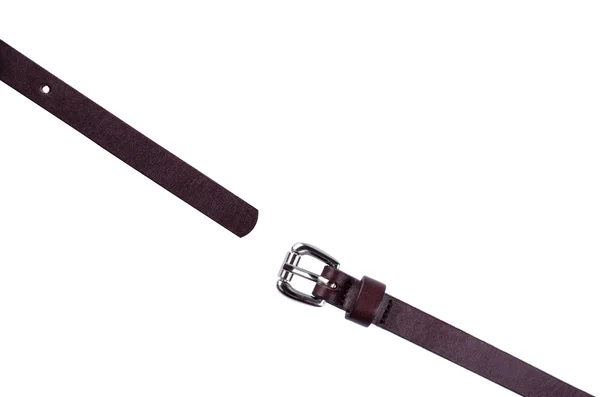 Thin brown belt — Stock Photo, Image