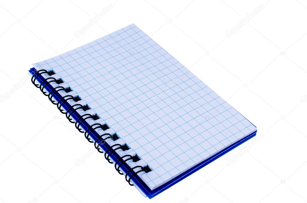 Spiral notepad isolated