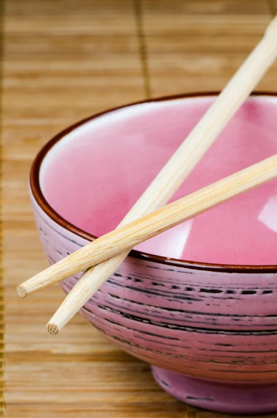 Tigela de arroz rosa — Fotografia de Stock