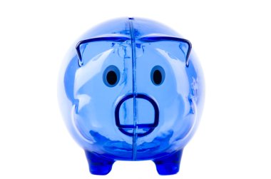 Empty glass piggy bank clipart