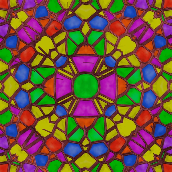 Stained glass caleidoscope — Stock Photo, Image