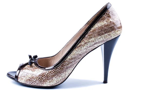 Elegant brown women's shoes — Stock Photo, Image