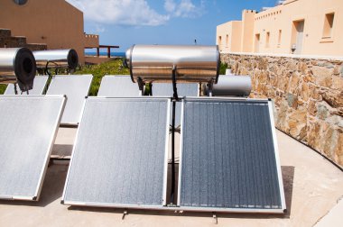 Solar water heater clipart