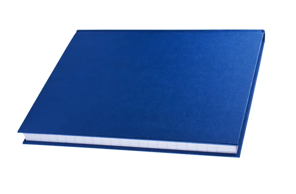 青いメモ帳をクローズ アップ — ストック写真