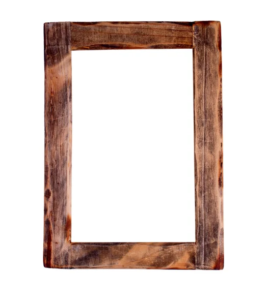 stock image Wooden frame clipping path