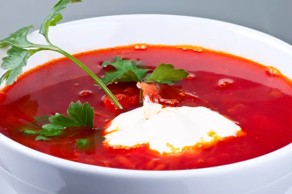 Борщ или красный свекольный суп — стоковое фото