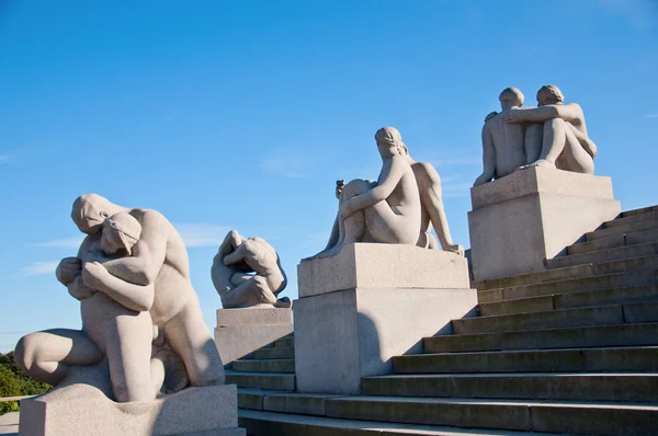 维格兰雕塑公园在挪威首都奥斯陆 — 图库照片