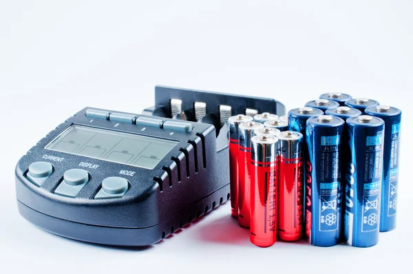 Nabíječka s baterií — Stock fotografie
