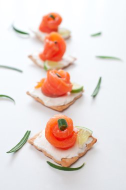 Smoked salmon and cream cheese clipart