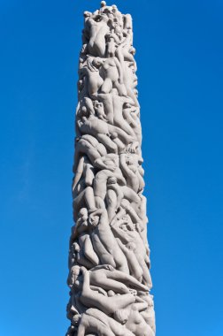 Popular Vigeland park in Oslo Norway clipart