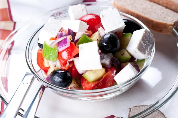 stock image Mediterranean salad with goat cheese