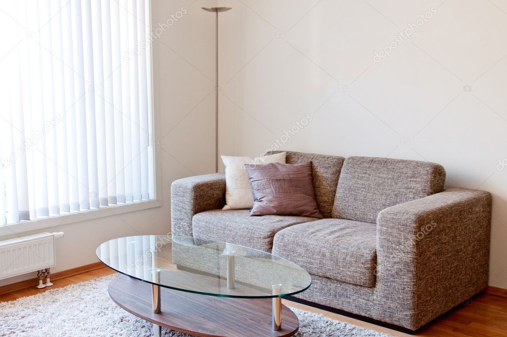 Modern minimalist living-room