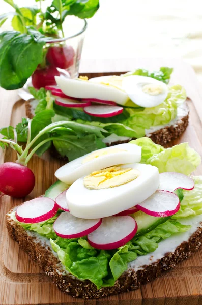 Dos sándwiches de huevo — Foto de Stock