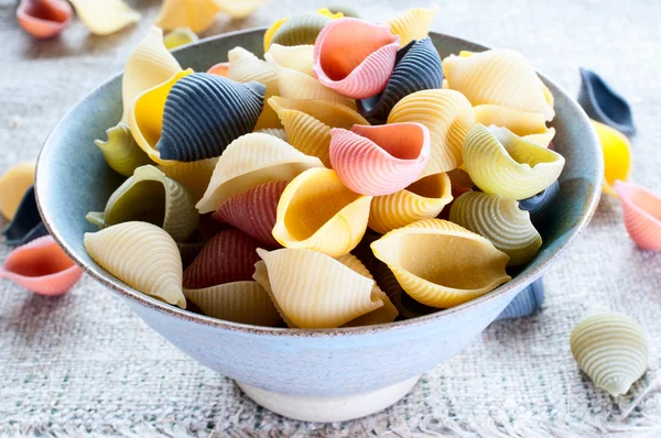 Multi colored pasta close up — Stock Photo, Image