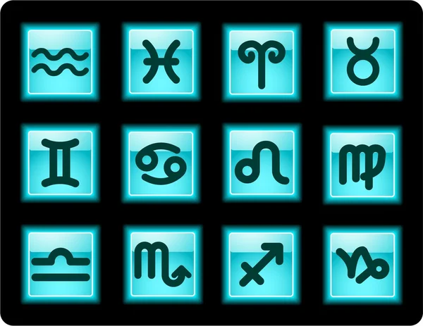 Ikony zodiaku — Wektor stockowy