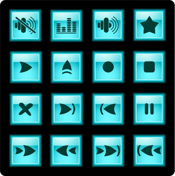 Iconos del reproductor multimedia Gráficos vectoriales