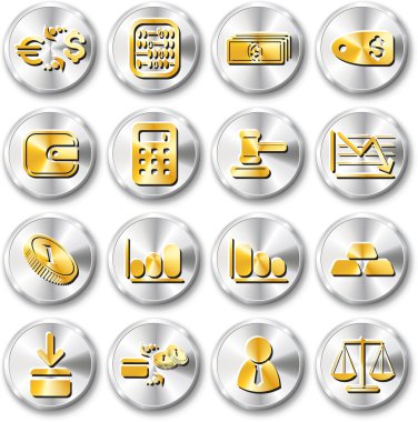 Money icons clipart