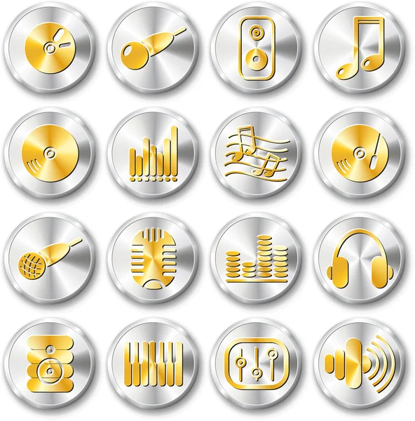 Audio pictogrammen — Stockvector