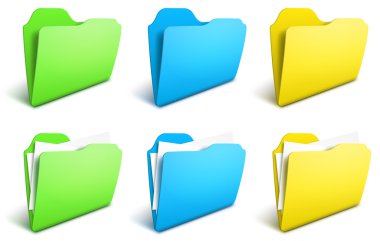 Folders vector icons clipart