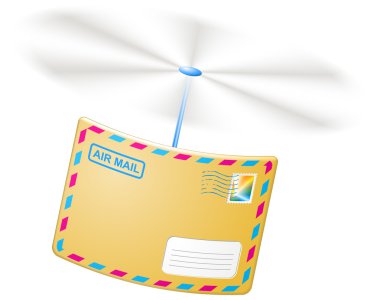 Air mail envelope clipart