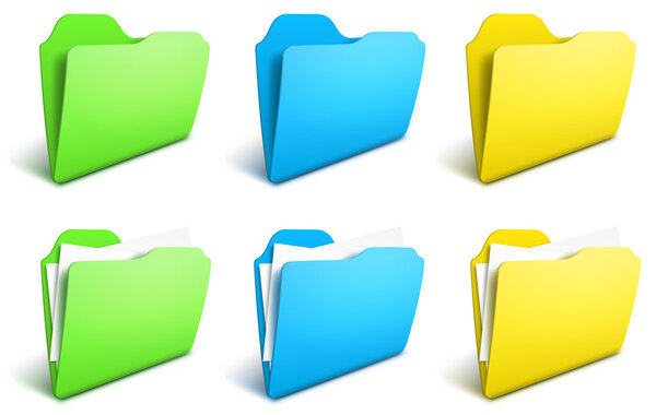Folders vector icons