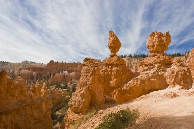 bryce canyon güzel kaya oluşumu.