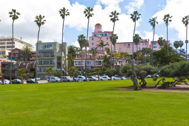 Park at the Pacific Ocean Coast - La Jolla, San Diego, Californi clipart