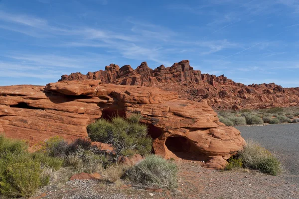 Formacje skalne unikalne piaskowiec czerwony. — Zdjęcie stockowe