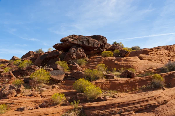Formacje skalne unikalne piaskowiec czerwony. — Zdjęcie stockowe