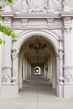 Archway with beautiful columns clipart