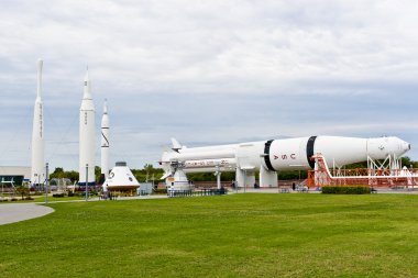 The Rocket Garden at Kennedy Space Center clipart