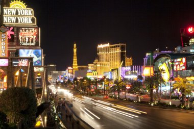 Las Vegas Strip at night. clipart