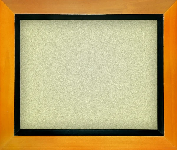 Empty office cork notice board isolated with wood frame — Stock Photo, Image