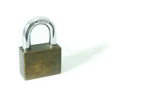 Old Lock isolated on white — Stock Photo, Image