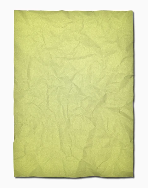 Papel arrugado aislado sobre fondo blanco — Foto de Stock