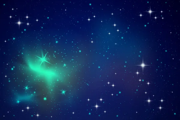 Osvětlení hvězdy na noční obloze — Stock fotografie