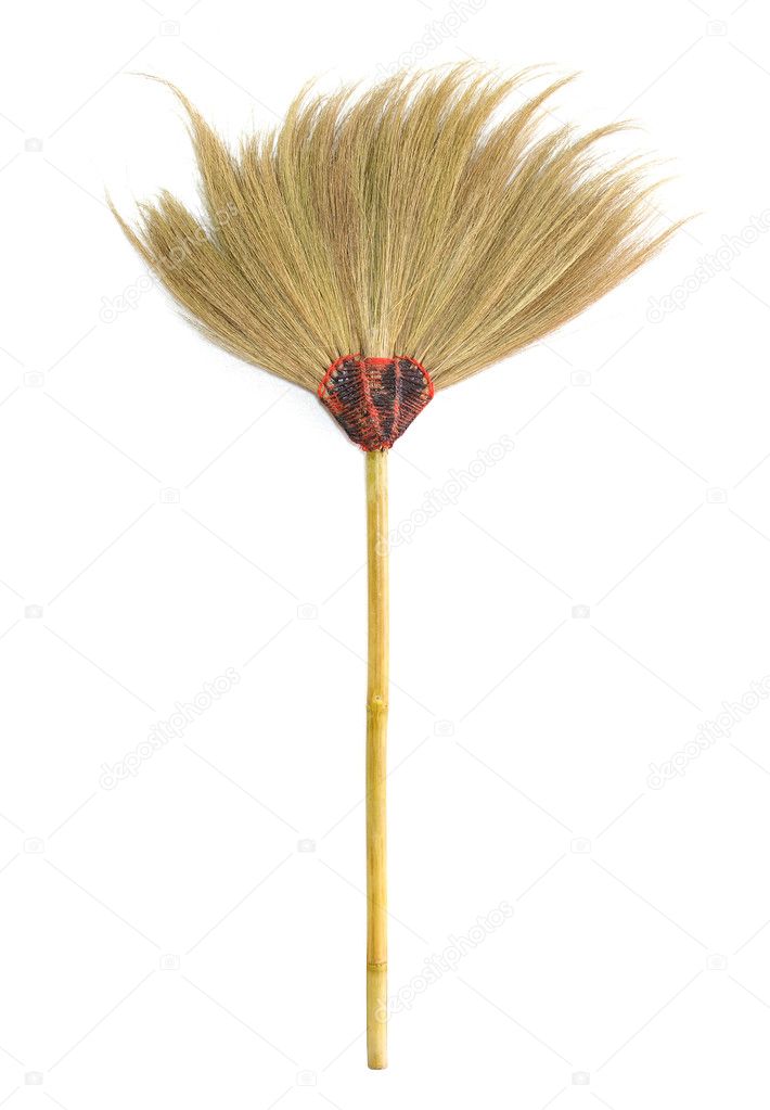 Broom isolated on white background