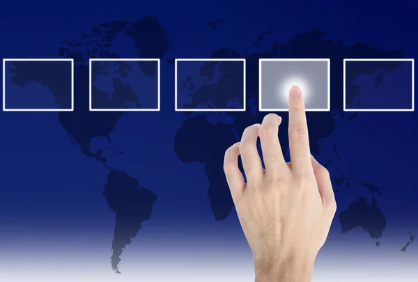 Hand-Touchscreen — Stockfoto