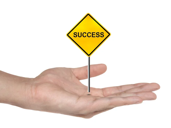 Hand symbol with success sign isolated , business concept — Stock Photo, Image