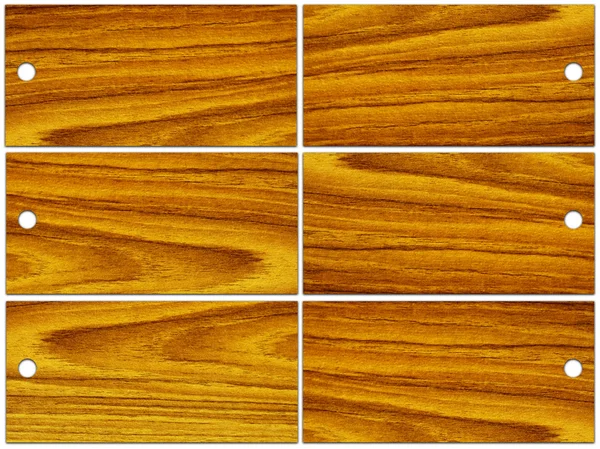 Etiqueta con una textura de madera — Foto de Stock