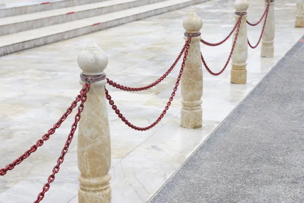 stock image Chain fence around on walkway