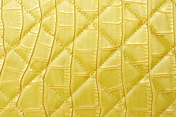 Texture yellow leather bag — Stock Photo, Image