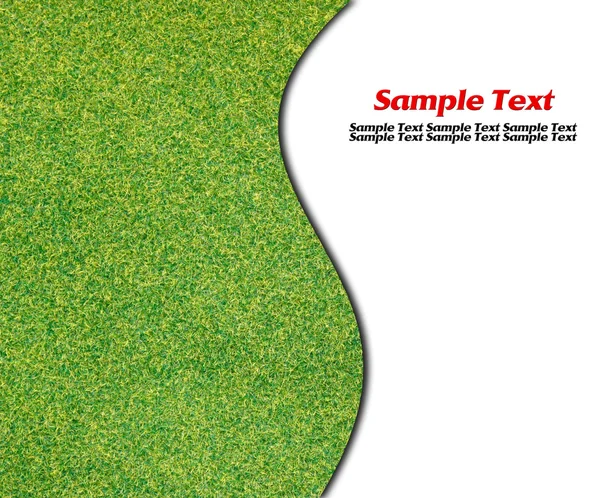 Hierba verde aislada con curva línea blanca —  Fotos de Stock